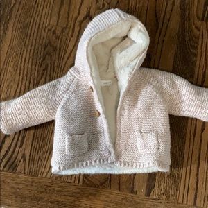 Lined Zara baby sweater/coat